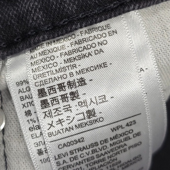 Levis 559 Jeans Mens 38x30 (Fit 38x27.5) Black Relaxed‎ Straight Dark Denim READ - Picture 7 of 16